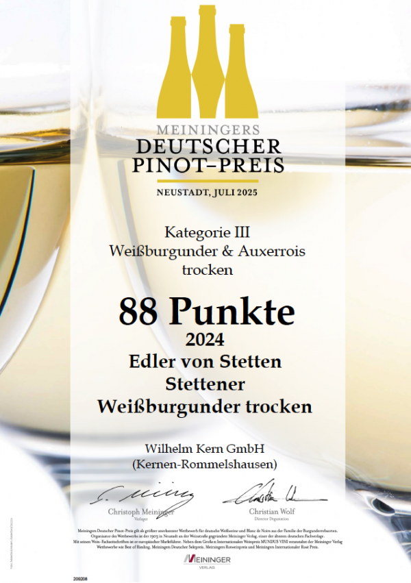 EDLER WEISSBURGUNDER VON STETTEN – Bild 2