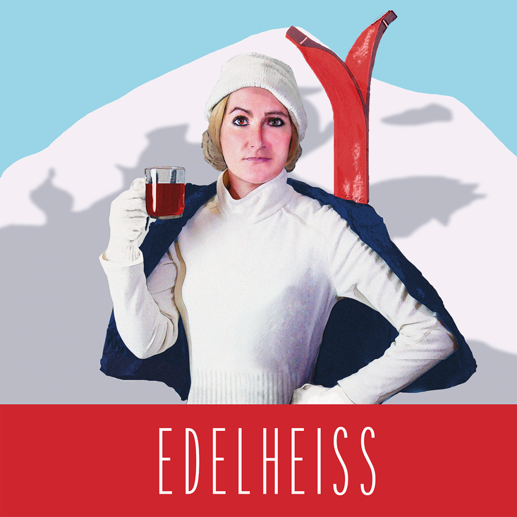 Flaschen der STREIF-Serie auf einem Tisch mit leichtes Essen, im Hintergrund feiernde junge Menschen